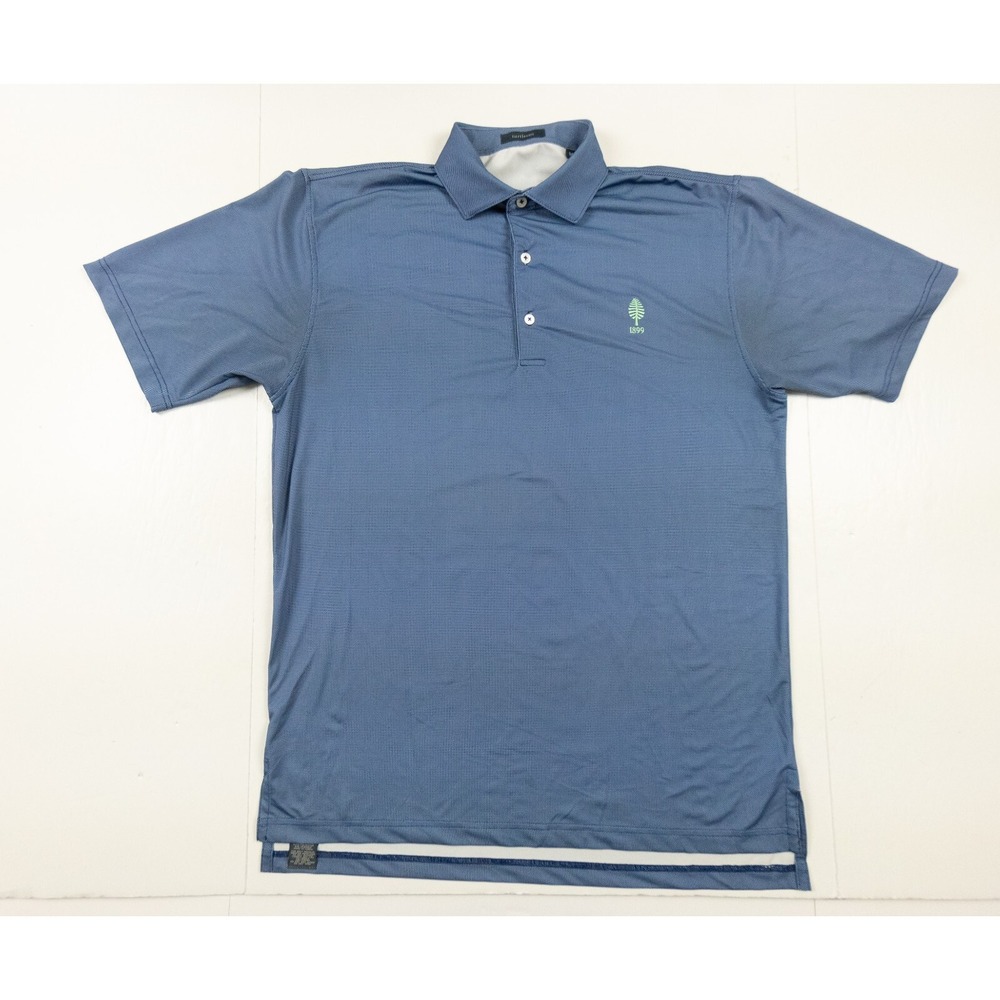 Turtleson Polo Shirt Adult Medium Blue Short Sleeve Golf Mens Stretch FLAWS